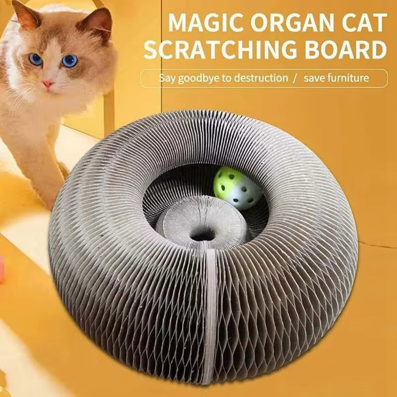 Enchanting Cat Scratching Board with Bell - Ultimate Claw Grinder & Climbing Frame Toy for Happy Kitties!