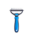 Ultimate Pet Deshedding Brush - Double-Sided Undercoat Rake for Dogs & Cats, Extra Wide Dematting & Grooming Tool