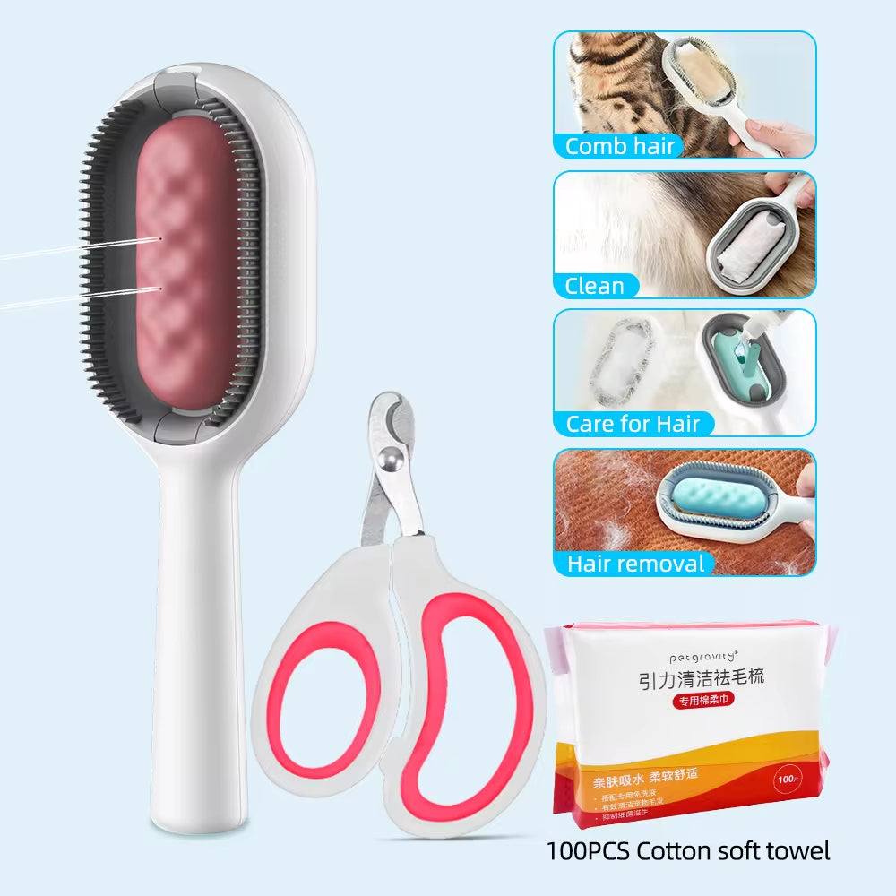 Fur-tastic Fluff-Off Combo: The Ultimate Hairy Houdini Comb & Cotton Cleanup Crew for Your Furry Furballs!