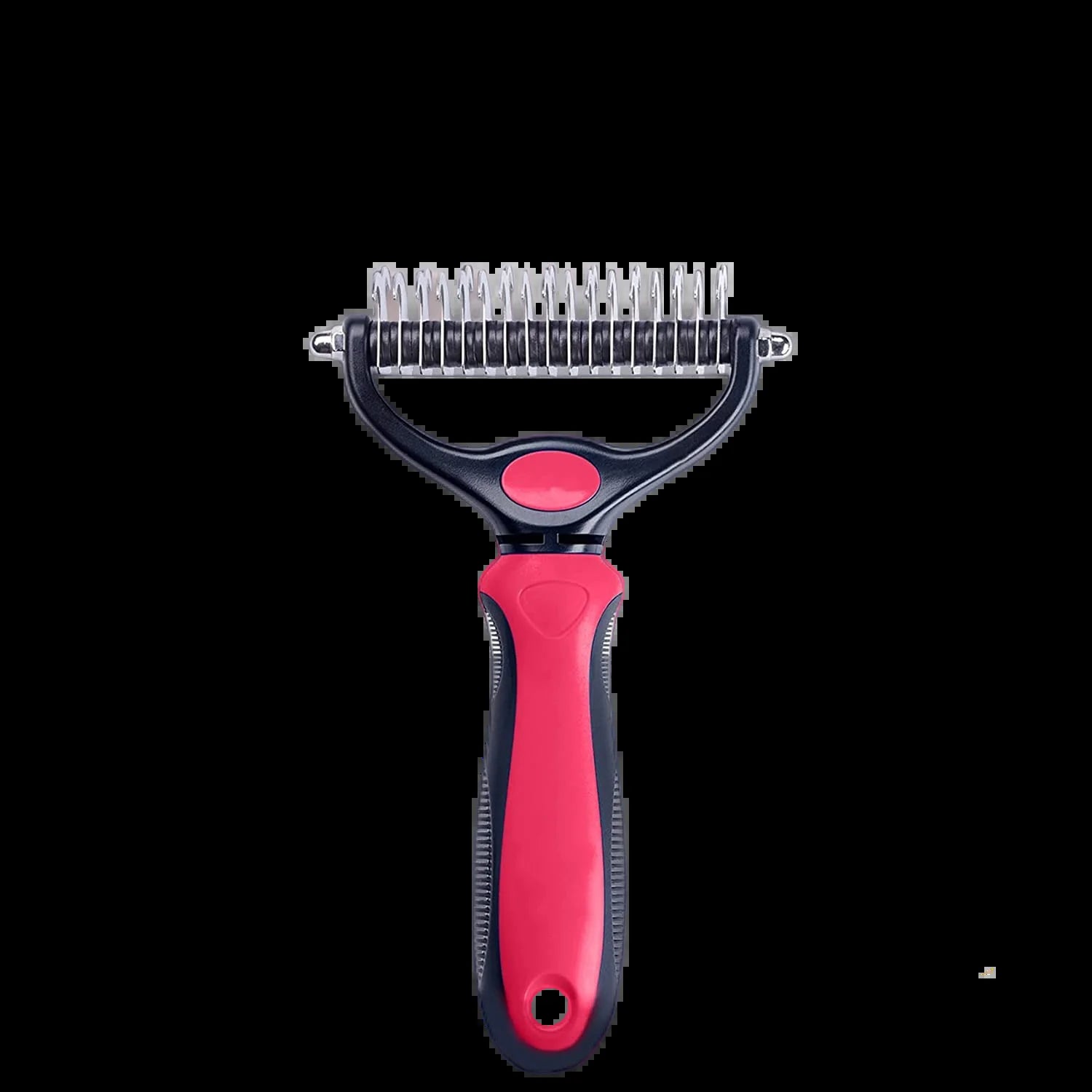Ultimate Pet Deshedding Brush - Double-Sided Undercoat Rake for Dogs & Cats, Extra Wide Dematting & Grooming Tool