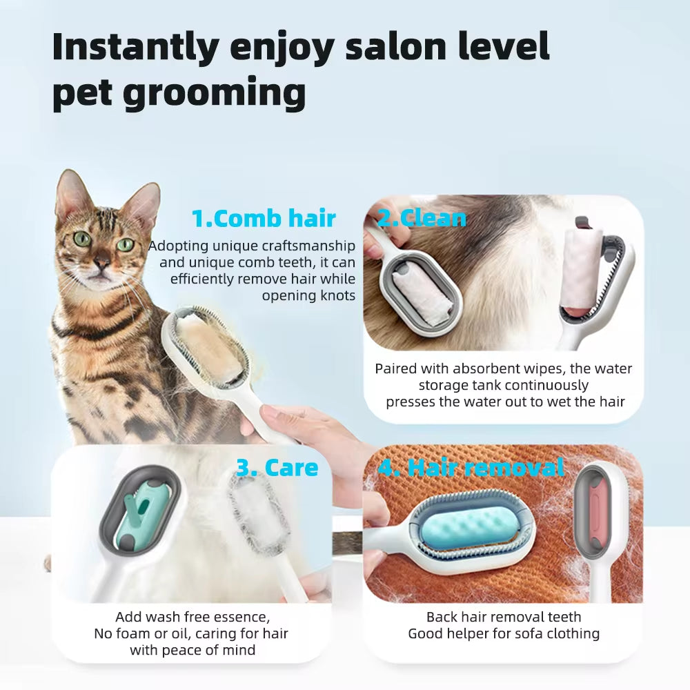 Fur-tastic Fluff-Off Combo: The Ultimate Hairy Houdini Comb & Cotton Cleanup Crew for Your Furry Furballs!