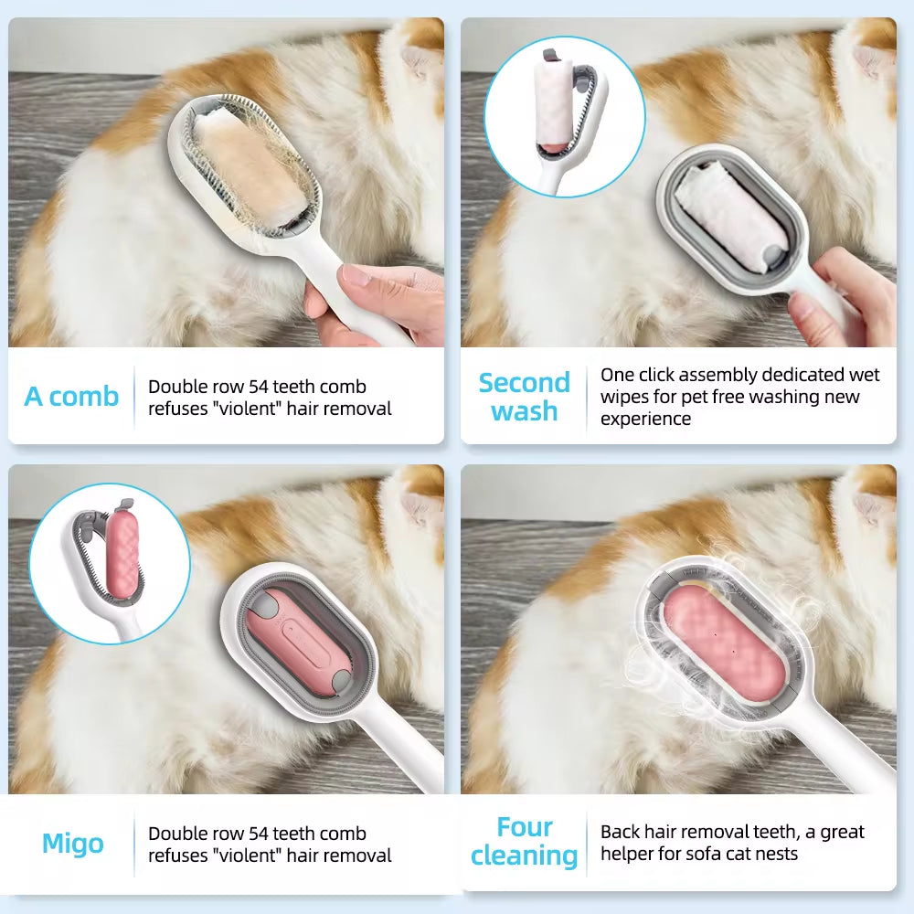 Fur-tastic Fluff-Off Combo: The Ultimate Hairy Houdini Comb & Cotton Cleanup Crew for Your Furry Furballs!